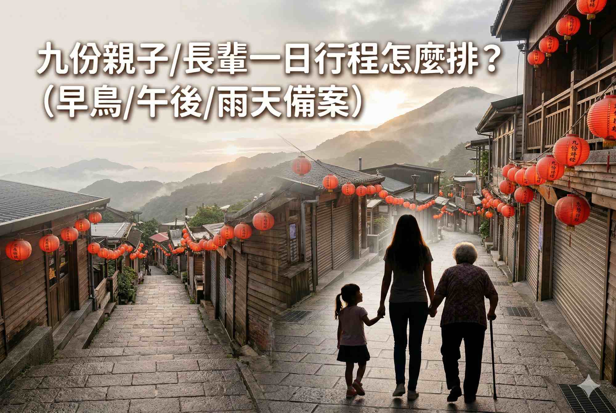九份老街幾點去比較好？親子/長輩避開人潮不累攻略（2026更新）