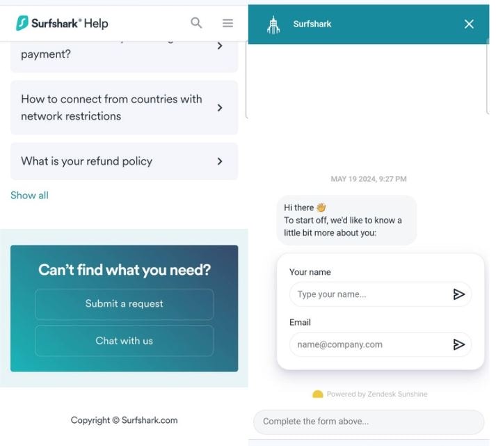 Surfshark退款方法