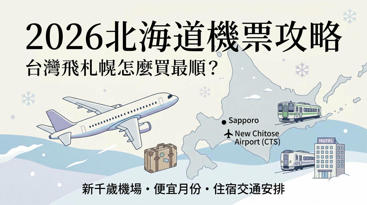 【2026北海道機票】台灣飛札幌怎麼買最順？新千歲機場、便宜月份與住宿安排攻略