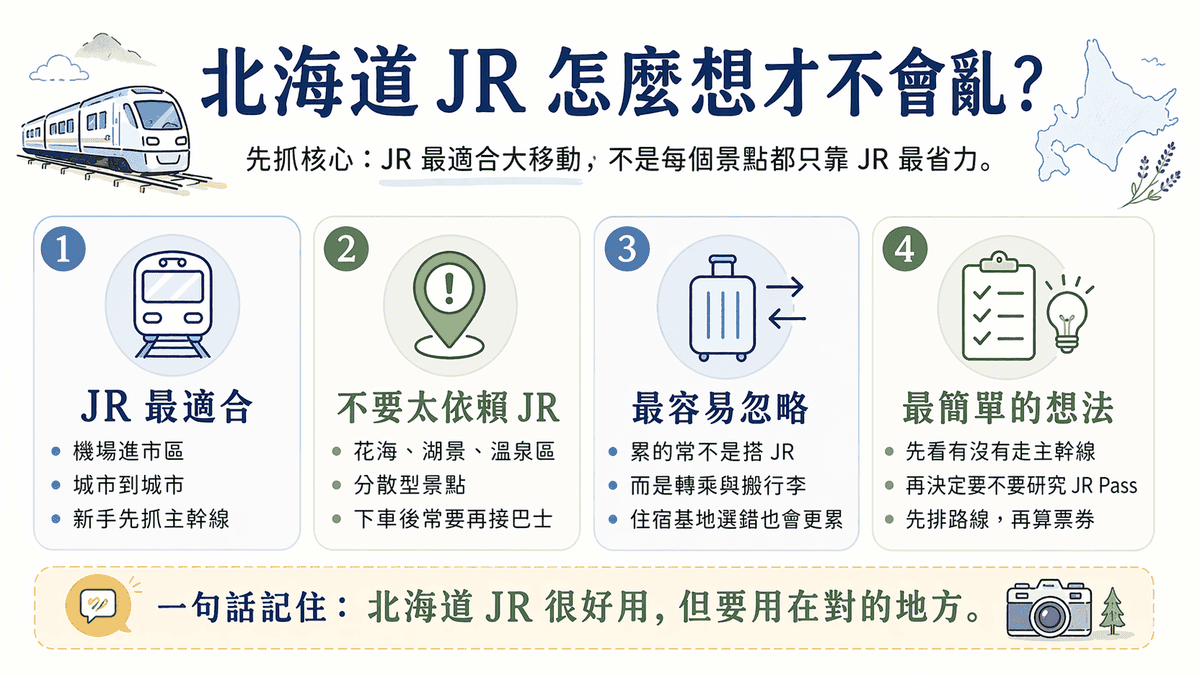 北海道 JR 怎麼想才不會亂？