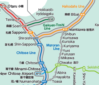 【北海道JR PASS攻略】第一次自由行怎麼搭?JR Pass 值不值得買一次看 - 第2張圖 JR 北海道官方路線圖局部:新千歲機場-札幌-小樽是第一次去北海道最常用的主幹線之一。